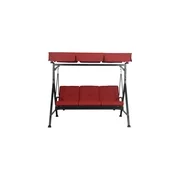 Mainstays Callimont 3 Person Steel Porch Swing - Red/Black