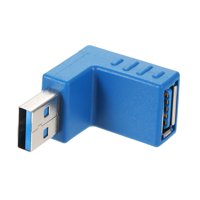 Carevas Right Angle USB3.0 AM to AF L Shape Adapter Converter USB 3.0 A Male to A Female 90 Degree Angle Plug Down
