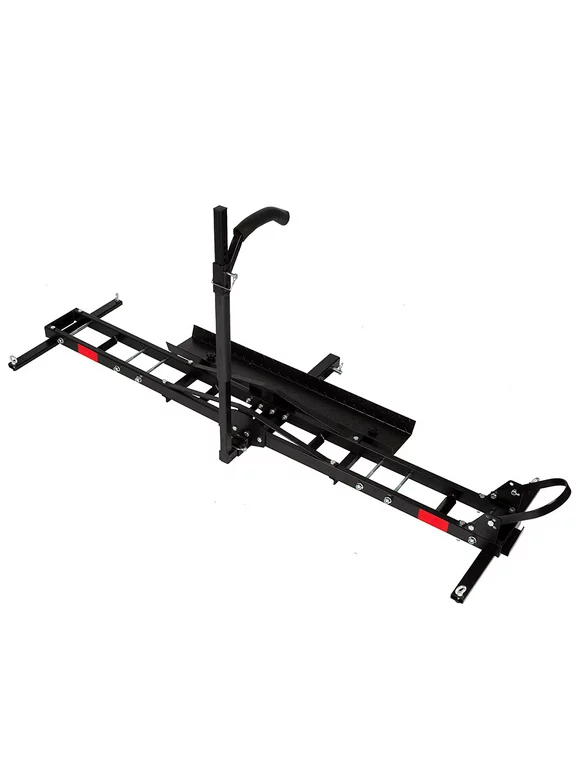 KARMAS PRODUCT Hitch-Mounted Motorcycle Dirt Bike Scooter Carrier Hitch Rack Hauler Trailer with Loading Ramp and Anti-Tilt Locking Device 500lb Capacity