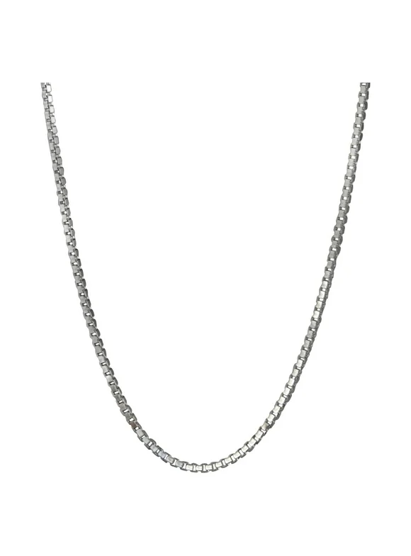 Brilliance Sterling Silver Ladies 024 box necklace 16inch