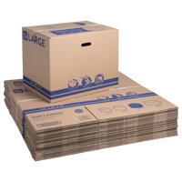 Pen+Gear Large Recycled Moving and Storage Boxes, 24" L x 16" W x 19" H, Kraft, 25 Count