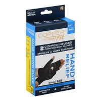 Copper Fit Hand Relief Compression Gloves, Multiple Sizes, As Seen on TV
