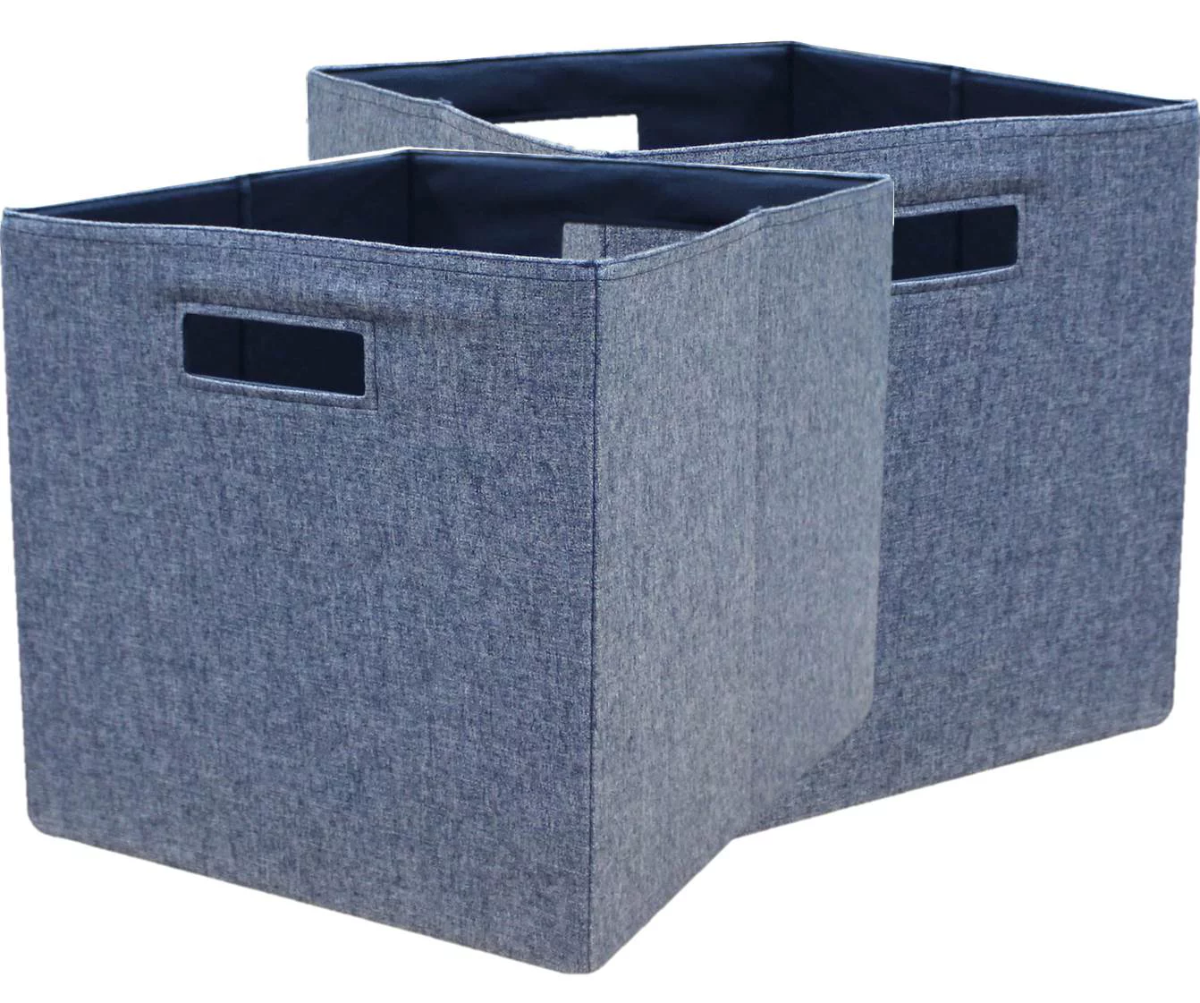 Better Homes & Gardens Fabric Cube Storage Bins (12.75" x 12.75"), Set of 2, Multiple Colors