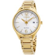 Citizen Women's Eco-Drive Gold-Tone Crystal Watch FE6102-53A