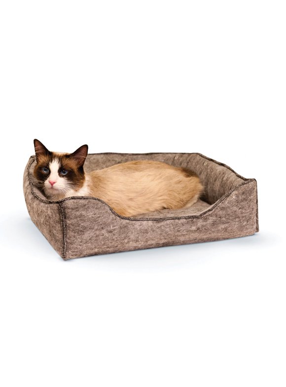 K&H Amazin Kitty Lounger Pet Cat Bed, Gray