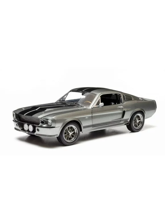 1967 Ford Mustang, Eleanor  from Gone in 60 Seconds, Gray w/ Black Stripes - Greenlight 12909 - 1/18 scale diecast model car