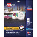 2 PC-Avery Clean Edge Inkjet Business Card - White - 110 Brightness - 2 x 3 1/2 - Matte - 160 / Pack - Heavyweight, Rounded Corner, Smooth Edge
