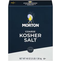 Morton Coarse Kosher Salt – For Everyday Cooking, Grilling, Brining, 3 lb. Box