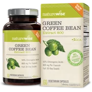 NatureWise Green Coffee Bean ExtraCt 800 with GCA Natural Weight Loss Supplement, 60Ct