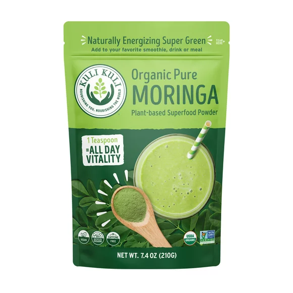 Kuli Kuli Organic Pure Moringa Smoothie Powder, 7.4 oz (210 g)