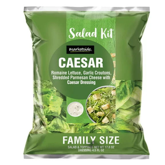 Marketside Caesar Salad Kit Family Size, 17.8 oz Bag, Fresh