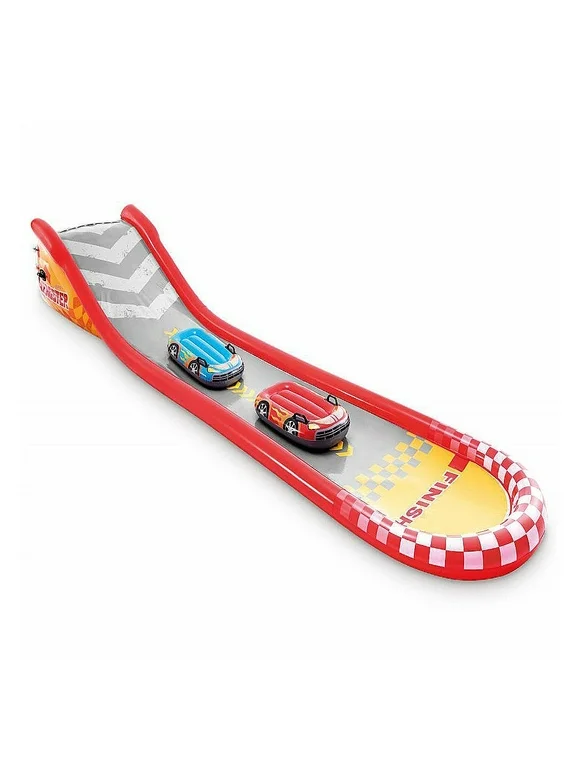 HearthSong 18-Foot Racing Fun Inflatable Water Slide
