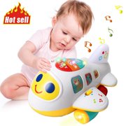HOMOFY Baby Toys Electronic Airplane Toys with Lights & Music ,Best Kids Early Learning Educational Toys for Toddlers Boys and Girls 1 2 3 4 5 Year Old Gifts Airplane Toy