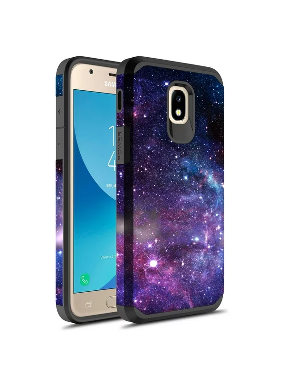 Samsung Galaxy J7 V 2nd Gen/J7 Refine/J7 Top/J7 Star/J7 Aura/7 Crown/J7 2018 / J7 Eon / J7 Aero Case, Rosebono Fashion Hybrid Graphic Colorful Armor Case for SM-J737 (Stardust)