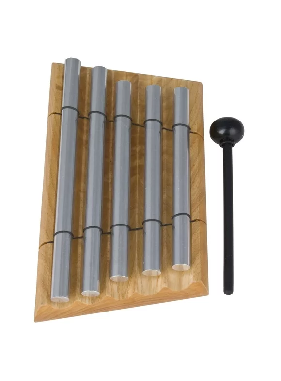 Woodstock Wind Chimes Signature Collection, Woodstock Zenergy Chime Quintet 1.2'' Silver Chime ZENERGY5