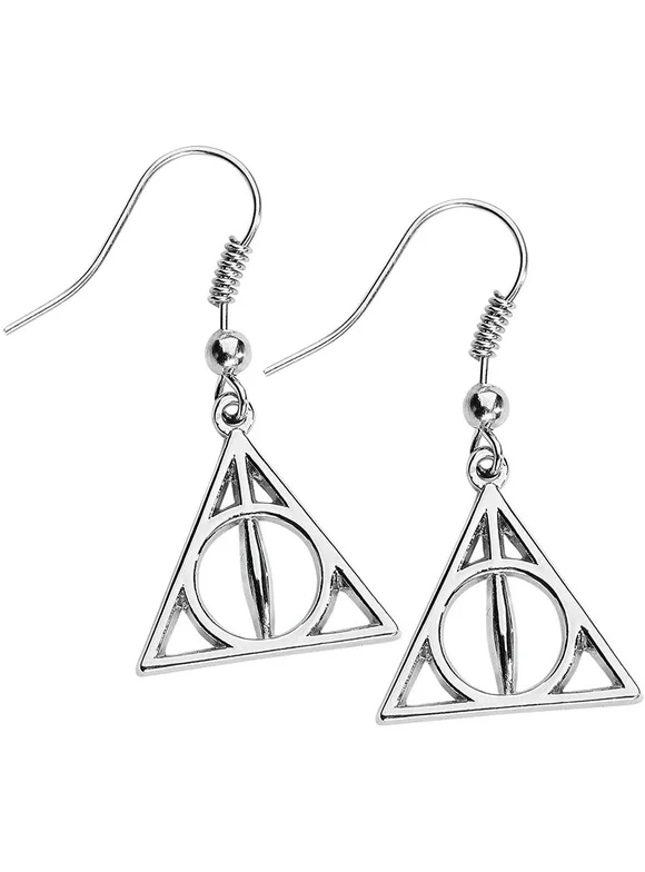 Harry Potter Deathly Hallows Metal French Wire Earrings