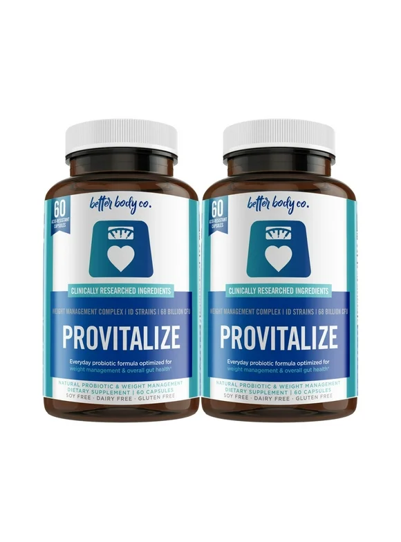 Better Body Co. Provitalize, Probiotics for Menopause Weight, Hot Flashes, Low Energy, Mood Swings, Gut Health (2 Pack)