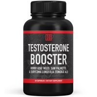 Testosterone Booster Supplement for Men 1489mg Extra Strength Horny Goat Weed, Saw Palmetto, & Tongkat Ali for Muscle Growth, Vascularity & Energy - Double Dragon Organics (60 Caps)