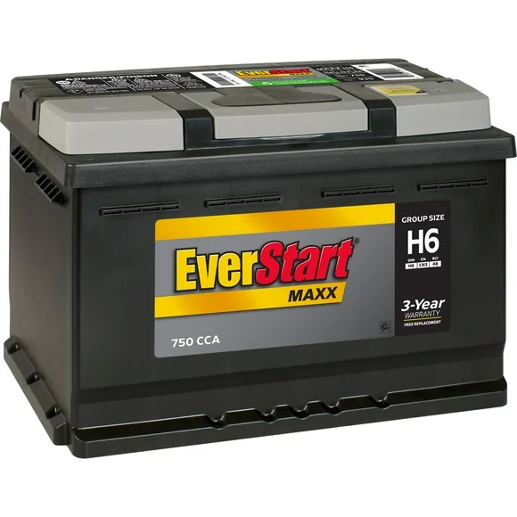 EverStart Maxx Lead Acid Automotive Battery, Group Size H6 / LN3 / 48 12 Volt, 750 CCA 115 RC