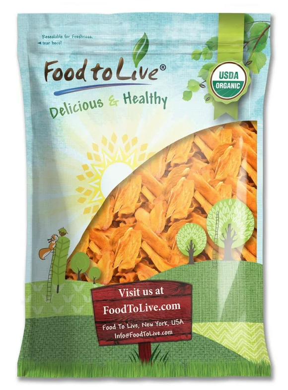 Food To Live Â® Organic Mango Cheeks (Dried, Non-GMO, Unsulphured, Unsweetened, Bulk) (6 Pounds)