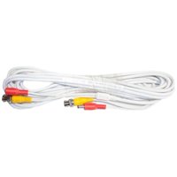 GW Security 25 Feet Pre-made Siamese All-in-One BNC Video and Power Cable for CCTV Security Camera System, 25-Feet video/power cables in white By GW Security Inc