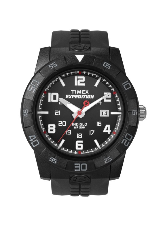 Timex Men's Expedition Rugged Core Analog Black 43mm Outdoor Watch, Resin Strap