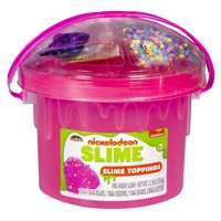 Nickelodeon Slime 3lb Bucket with Toppings: Pink, Blue or Clear (Styles May Vary)