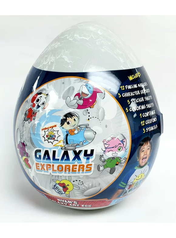 Ryan's World Mystery Art Egg Series 3 Galaxy, Activity Set for Child Ages 5+