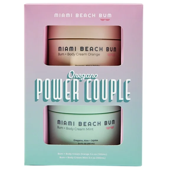 Miami Beach Bum Oregano-powered Bum   Body Cream Kit of 2