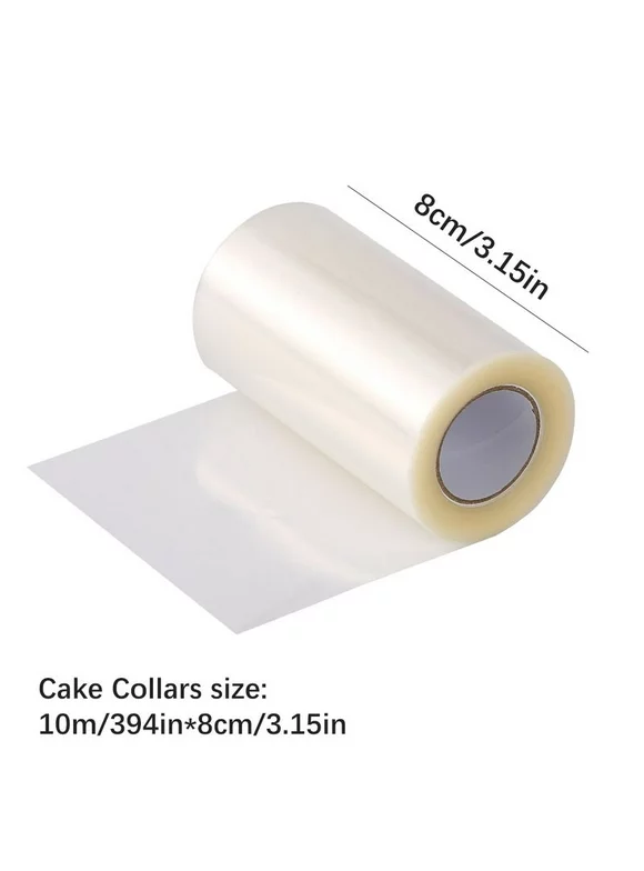 PWFE Cake Collars,Clear Acetate Strips,Transparent Acetate Roll,Mousse Cake Collar for Chocolate Mousse Baking, Cake Decorating,8 10cm,10 10cm,15 10cm(8cm*10m)