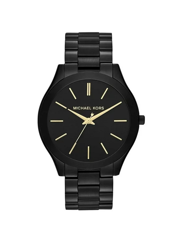 Michael Kors Women's Classic Black-Tone Stainless Steel Bracelet Watch