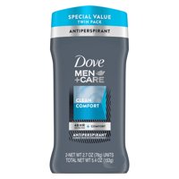 Dove Men+Care Men+Care Clean Comfort Antiperspirant Stick, 2.7 oz, Twin Pack