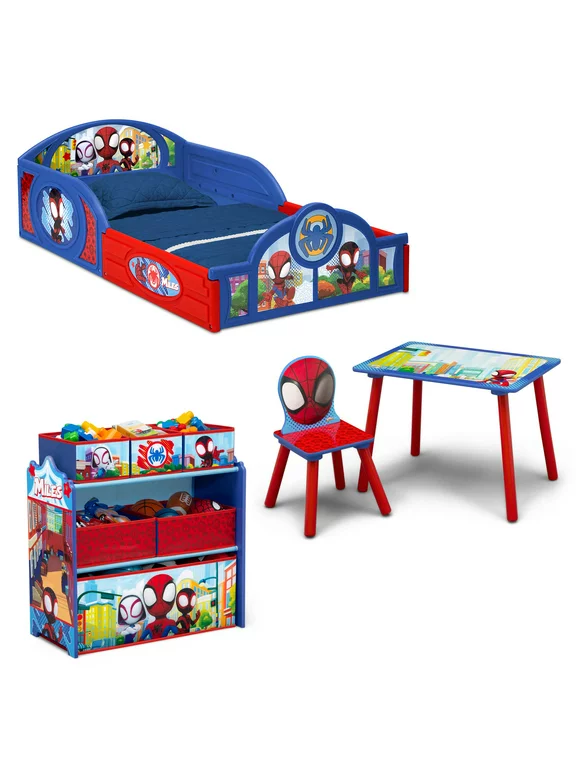 Marvel Spidey and His Amazing Friends 4-Piece Room-in-a-Box - Toddler Bedroom Set