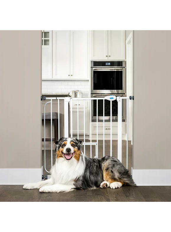 Carlson Extra Wide Walk Through Pet Gate with Small Pet Door, Pressure Mount Kit Included, Stands 30" Tall & Extends 29"-36.5" Wide