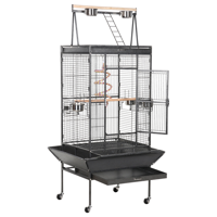 Yaheetech H68.5'' Metal Parrot Cage Rolling Bird Cage Playtop Canary Cockatiel
