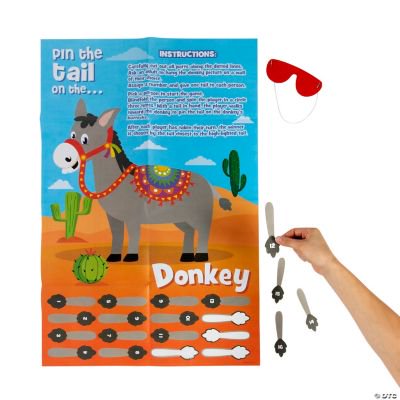 Fiesta Pin The Tail On The Donkey Game - Party Favors - 2 Pieces