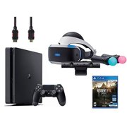 Refurbished PlayStation 4 VR Bundle VR Headset Camera Move Motion Controllers Sony PS4 Slim 1TB Console Black Resident Evil 7: Biohazard Home MJL025