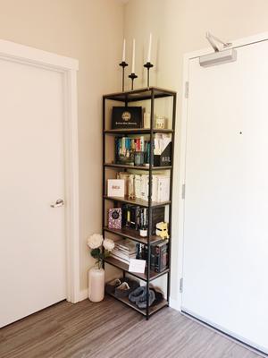 Mainstays 71" 6-shelf Metal Frame Bookcase Rustic Brown for sale online 