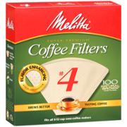 Melitta #4 Coffee Filters, Natural Brown, 100 count