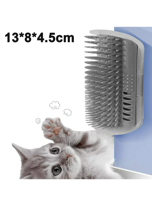 1 Pack Cat Grooming Brush, Cat Face Scratcher, Wall Corner Groomers Soft Grooming Brush Cat Massage Combs for Short Long Fur Cats, Softer Massager Toy for Kitten Puppy