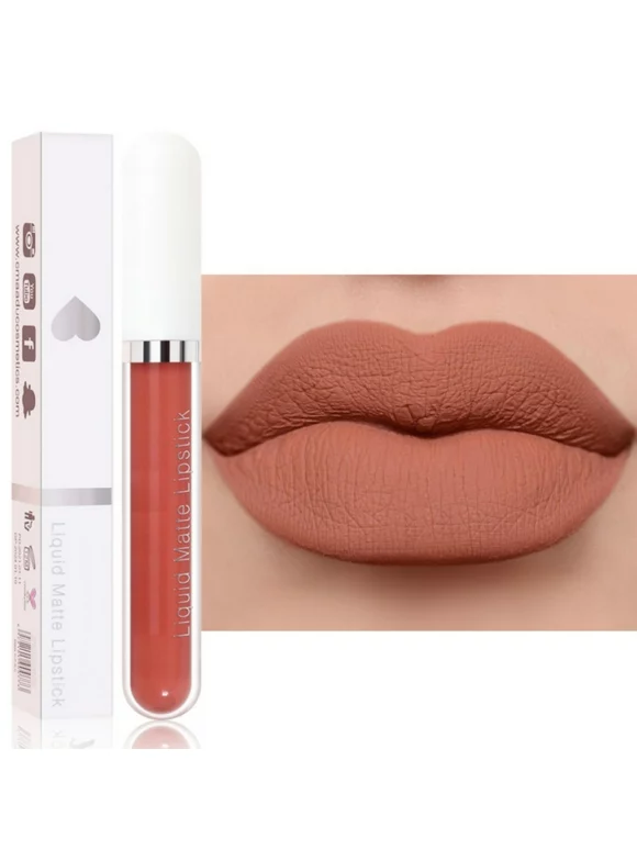 18 Color Matte Non-Stick Cup WaterProof Lipstick Long Lasting Moisturizing Lip Gloss Lipstick Easy To Wear Beauty Makeup (2.5ml)