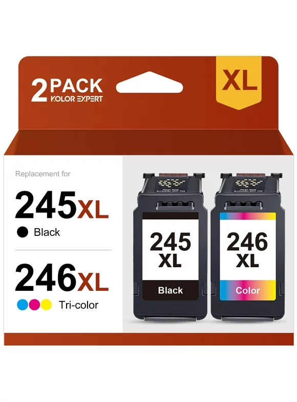 245XL Ink Cartridge for Canon ink 245 and 246 Use with Pixma MX492 MX490 MG2522 TS3120 MG2520 TR4520 TS202 (Black, Tri-Color)