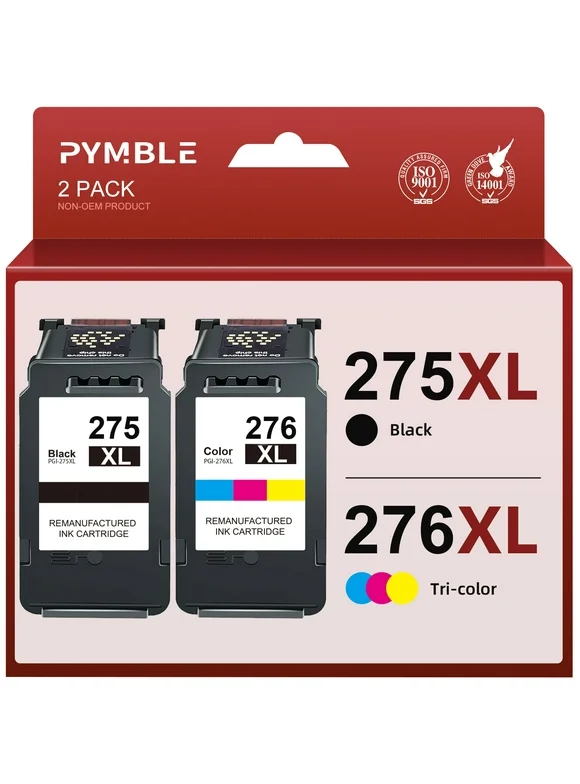 275 Ink Cartridges for Canon ink 275 and 276 for Canon 275XL 276XL PG 275 CL276 Ink for Pixma TS3522 TS3520 TS3500 TR4722 TR4720 TR4700 (1 Black, 1 Tri-Color)