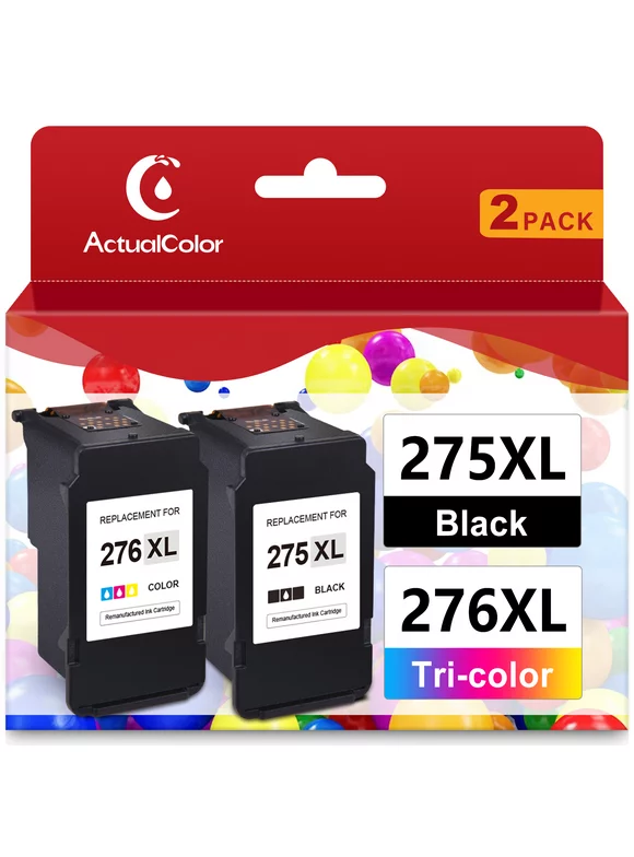 275XL Ink Cartridge for Canon Ink 275 and 276 XL 275XL 276XL PG-275XL CL-276XL Combo Pack for Canon Pixma TS3522 TR4720 TR4700 TR4722 Printer ( Black,  Tri-Color)