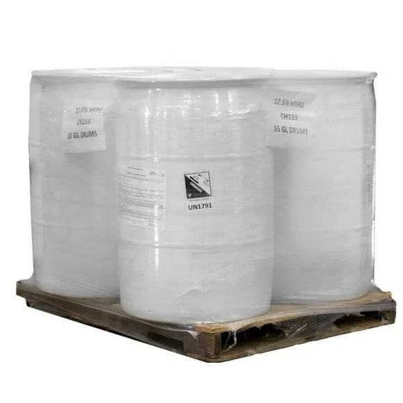4 - 55 Gallon Drums | Bulk Liquid Chlorine (Sodium Hypochlorite 12.5-15%) NSF 50/60