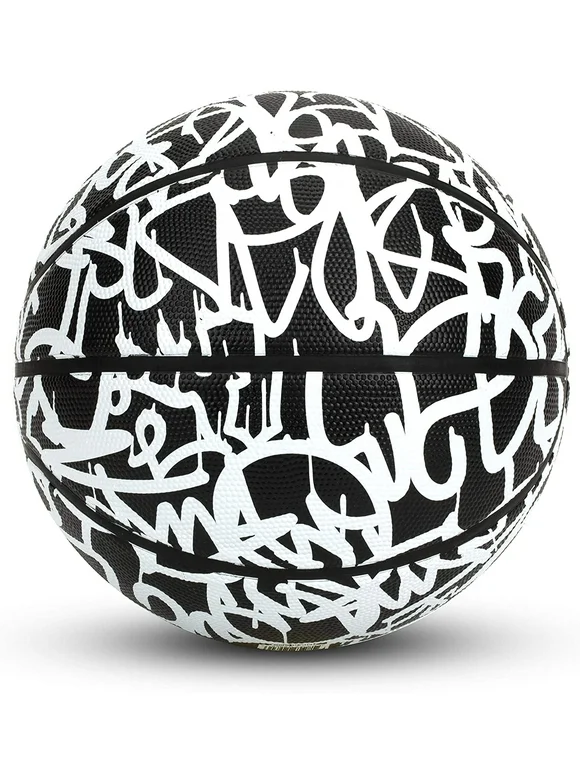 AND1 Fantom Rubber Basketball, Black & White Graffiti, 29.5"