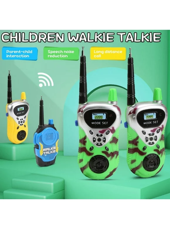 Amerteer Walkie Talkies for Kids, Walkie Talkies for Toddlers Up to 50 Miles and Easy to Use 2 Pack Walkie Talkies Set Outdoor Adventures Hiking Camping Gear Games Best Toys Gifts for Kids