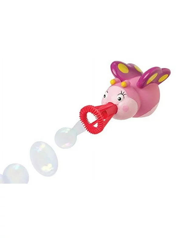 Animal Bubble Blower Toy - Dip and Squeeze - No Blowing Needed! (Pink Butterfly)