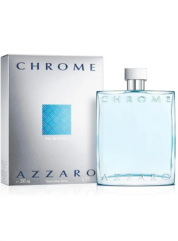 Azzaro Chrome Eau de Toilette, Cologne for Men, 6.7 oz