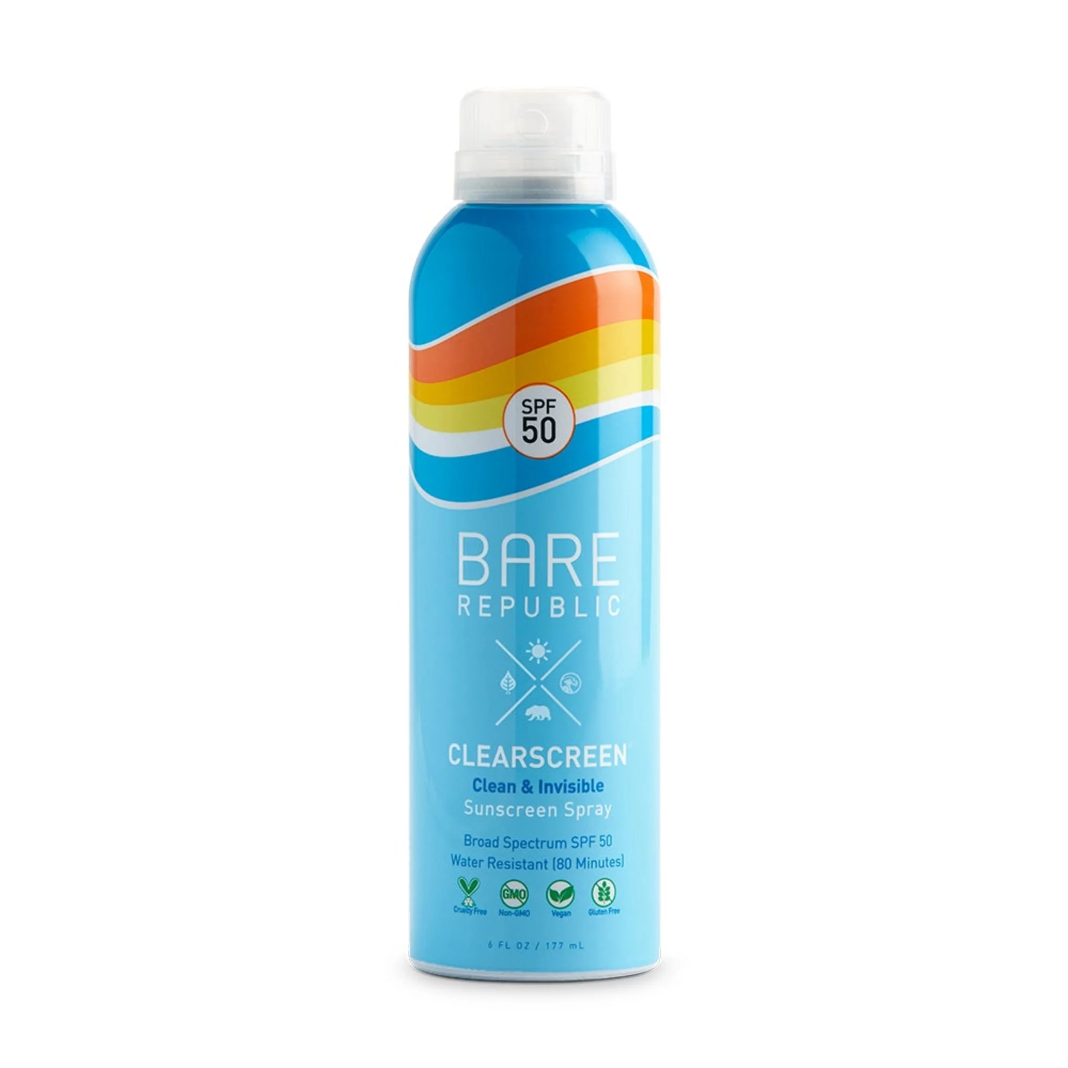 Bare Republic Clearscreen® SPF 50 Sunscreen Body Spray, Coco Mango, 6 fl oz
